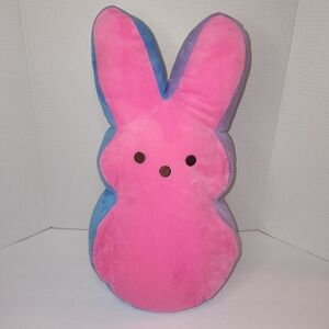 PEEPS Pink Purple Yellow Blue 16 1/2 inch "Marshmallow " Bunny weighted Bottom